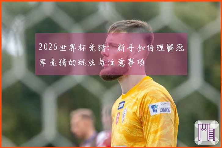 2026世界杯竞猜：新手如何理解冠军竞猜的玩法与注意事项